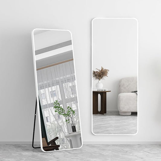 Full Length Mirror 147x37cm – Rectangle Standing & Wall Mounted Dressing Mirror