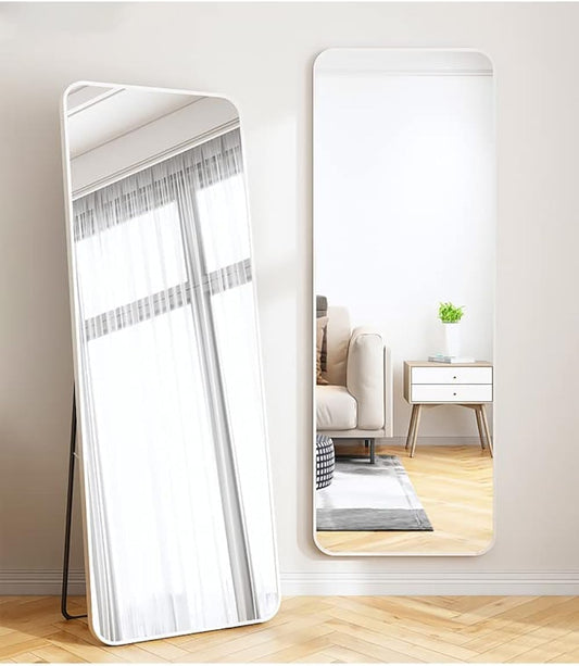 Full Length Mirror 147x37cm – Rectangle Standing & Wall Mounted Dressing Mirror