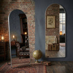 Decorhills Arched Full Length Mirror – Premium Aluminum Alloy Standing & Wall-Mounted Mirror for Bedroom (180x65cm)