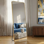 Decorhills Large Full Length Mirror – 180x65cm Premium Aluminum Alloy Brushed Frame Standing & Wall-Mounted Mirror