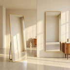 Decorhills Large Full Length Mirror – 180x65cm Premium Aluminum Alloy Brushed Frame Standing & Wall-Mounted Mirror