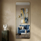Decorhills Large Full Length Mirror – 180x65cm Premium Aluminum Alloy Brushed Frame Standing & Wall-Mounted Mirror