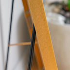 Decorhills Rectangular Full Length Mirror – Gold Aluminum Frame, Rounded Corners, Floor Standing or Wall Mounted