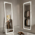 Decorhills LED Full Length Mirror – Aluminum Alloy Standing & Wall-Mounted Dressing Mirror with 3-Color Touch Control
