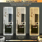 Decorhills LED Full Length Mirror – Aluminum Alloy Standing & Wall-Mounted Dressing Mirror with 3-Color Touch Control
