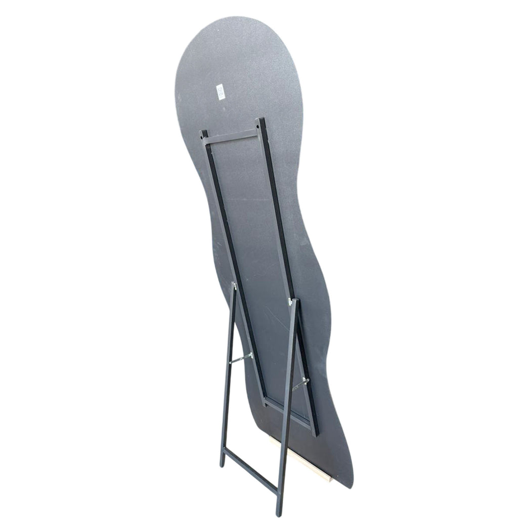 Decorhills Irregular Curved Full Length Mirror – Metal Stand | Floor & Wall Mounted Display
