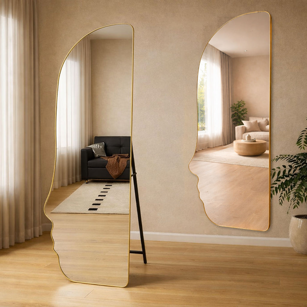Decorhills Face Shaped Full Length Mirror – Floor Standing & Wall Mounted for Bedroom & Living Room