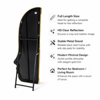 Decorhills Face Shaped Full Length Mirror – Floor Standing & Wall Mounted for Bedroom & Living Room