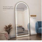 Decorhills Arched LED Full Length Mirror – Dimmable Touch Control, 3 Color Lighting, Aluminum Frame, Standing or Wall Mounted Floor Mirror