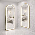 Decorhills Arched LED Full Length Mirror – Dimmable Touch Control, 3 Color Lighting, Aluminum Frame, Standing or Wall Mounted Floor Mirror