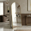 Decorhills Arched Full Length Mirror – Premium Aluminum Alloy Frame Standing & Wall-Mounted Mirror for Home Decor