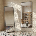Decorhills Large Wide Full Length Mirror – 180x80cm Premium Aluminum Alloy Brushed Frame Standing & Wall-Mounted Mirror