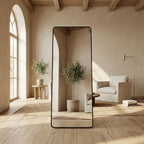 Decorhills Large Wide Full Length Mirror – 180x80cm Premium Aluminum Alloy Brushed Frame Standing & Wall-Mounted Mirror