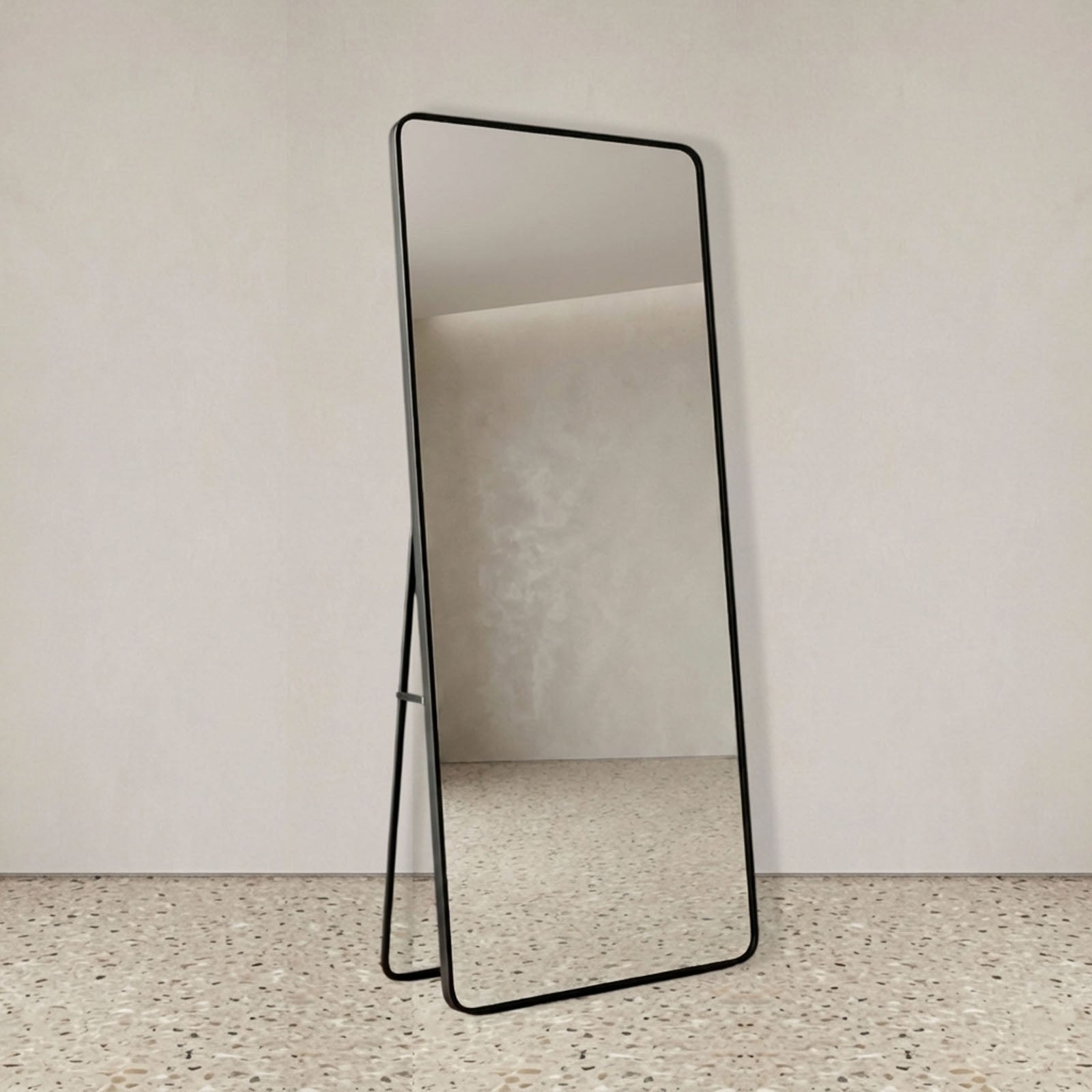 Decorhills Large Wide Full Length Mirror – 180x80cm Premium Aluminum Alloy Brushed Frame Standing & Wall-Mounted Mirror