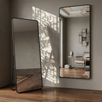 Decorhills Large Wide Full Length Mirror – 180x80cm Premium Aluminum Alloy Brushed Frame Standing & Wall-Mounted Mirror