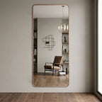 Decorhills Large Wide Full Length Mirror – 180x80cm Premium Aluminum Alloy Brushed Frame Standing & Wall-Mounted Mirror