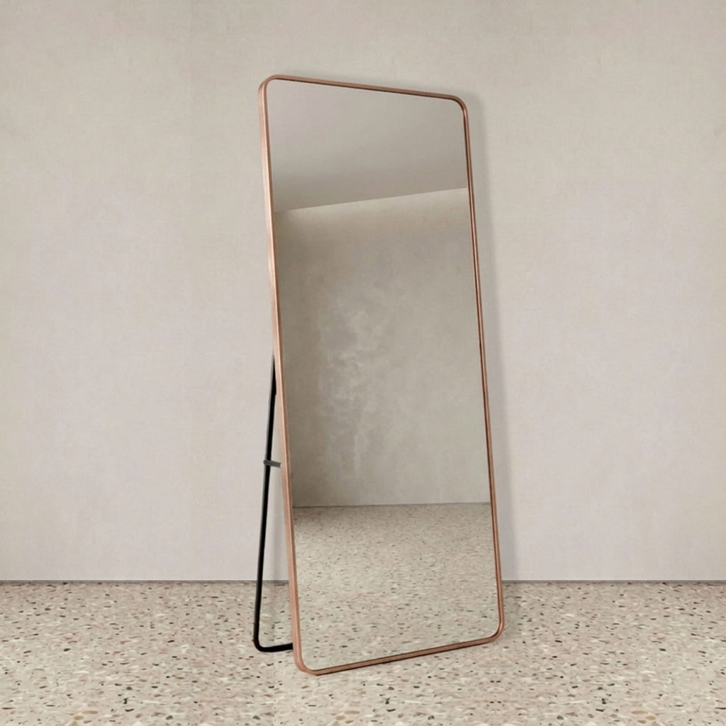 Decorhills Large Wide Full Length Mirror – 180x80cm Premium Aluminum Alloy Brushed Frame Standing & Wall-Mounted Mirror
