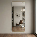 Decorhills Large Wide Full Length Mirror – 180x80cm Premium Aluminum Alloy Brushed Frame Standing & Wall-Mounted Mirror