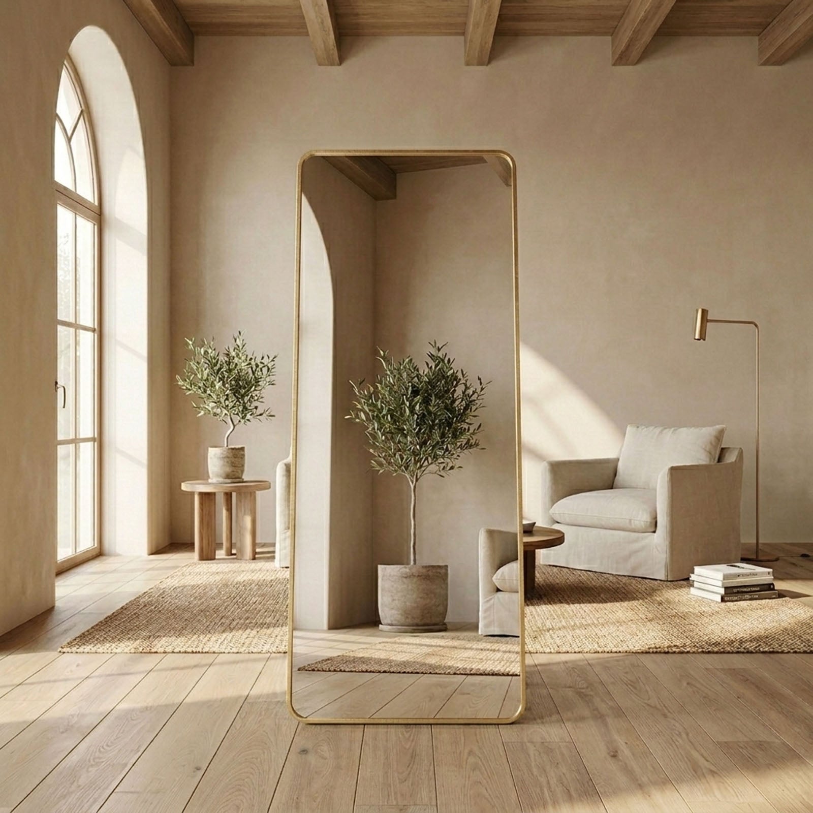 Decorhills Large Wide Full Length Mirror – 180x80cm Premium Aluminum Alloy Brushed Frame Standing & Wall-Mounted Mirror