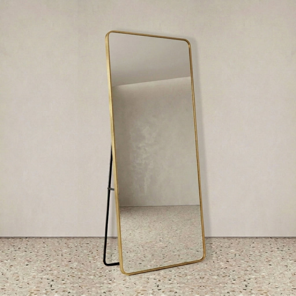 Decorhills Large Wide Full Length Mirror – 180x80cm Premium Aluminum Alloy Brushed Frame Standing & Wall-Mounted Mirror
