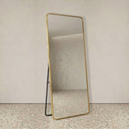 Decorhills Large Wide Full Length Mirror – 180x80cm Premium Aluminum Alloy Brushed Frame Standing & Wall-Mounted Mirror
