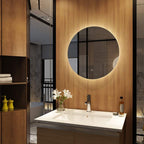 Decorhills LED Frameless Bathroom Mirror – Round Backlit Wall Mirror with Touch Switch & 3-Color Dimming Lights