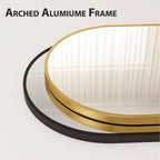 Decorhills Arched Full Length Mirror 157×47 cm – Aluminum Alloy Frame with Foldable Stand