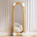Decorhills Bear-Themed Full Length Mirror – Velvet Frame | Standing & Wall Mounted