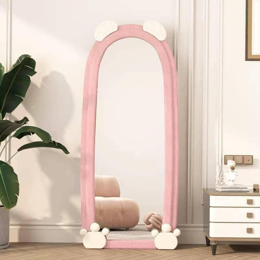 Decorhills Bear-Themed Full Length Mirror – Velvet Frame | Standing & Wall Mounted