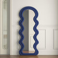 Decorhills Double Layer Wavy Full Length Mirror – Velvet Fabric  Flannel Frame | Standing & Wall Mounted