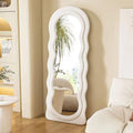 Decorhills Arched Double Layer Wavy Full Length Mirror – Velvet Frame | Standing & Wall Mounted