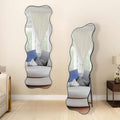 DECORHILLS Scalloped Full Length Mirror 180×60 cm – Standing & Wall Mounted Full Body Mirror