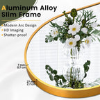 Decorhills Wide Arched Full Length Mirror 80×180 cm – Gold Frame | Standing & Wall Mounted